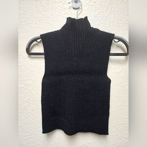 Zara Crop Top Sleeveless Mock Neck Top Size S NWT